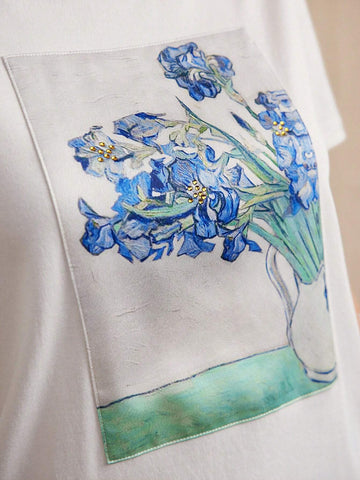 MOTF PREMIUM VASE PRINT PATCHED SHORT SLEEVE TEE