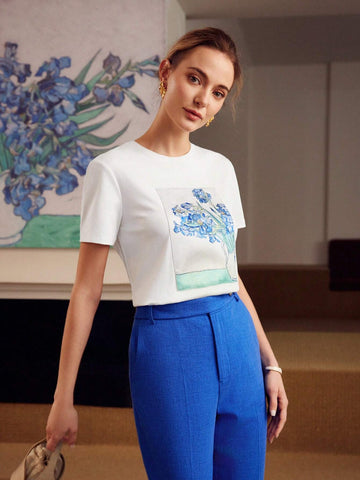 MOTF PREMIUM VASE PRINT PATCHED SHORT SLEEVE TEE