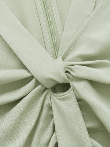 MOTF PREMIUM VISCOSE GATHERED FLOWY DRESS