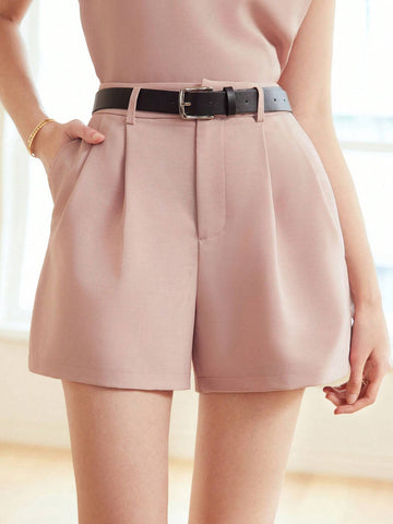 MOTF PREMIUM WOMEN'S WOVEN FOLDED PLEATED SHORTS