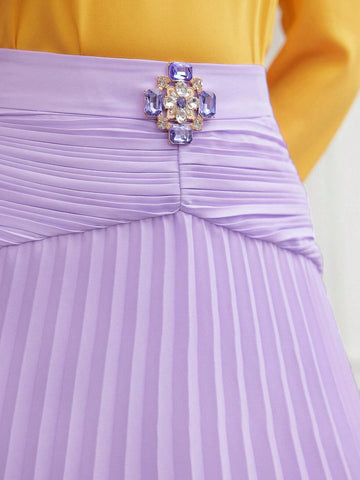 MOTF PREMIUM WOVEN GATHERED BIAS CUT MIDI SKIRT
