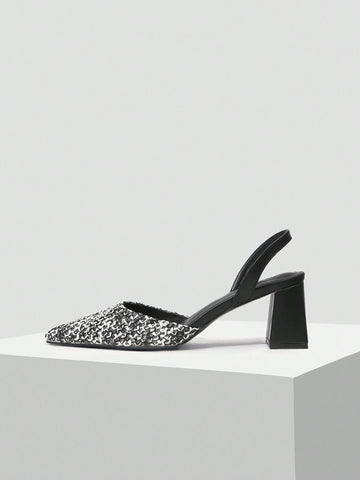 WOVEN SLINGBACK HEELS