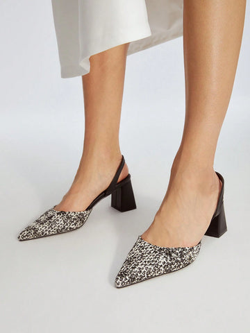 WOVEN SLINGBACK HEELS