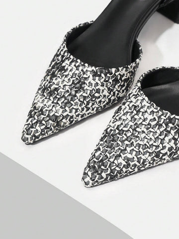 WOVEN SLINGBACK HEELS