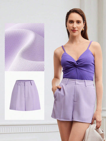 MOTF PREMIUM WOVEN STRAIGHT FIT PRESS CREASE SHORTS