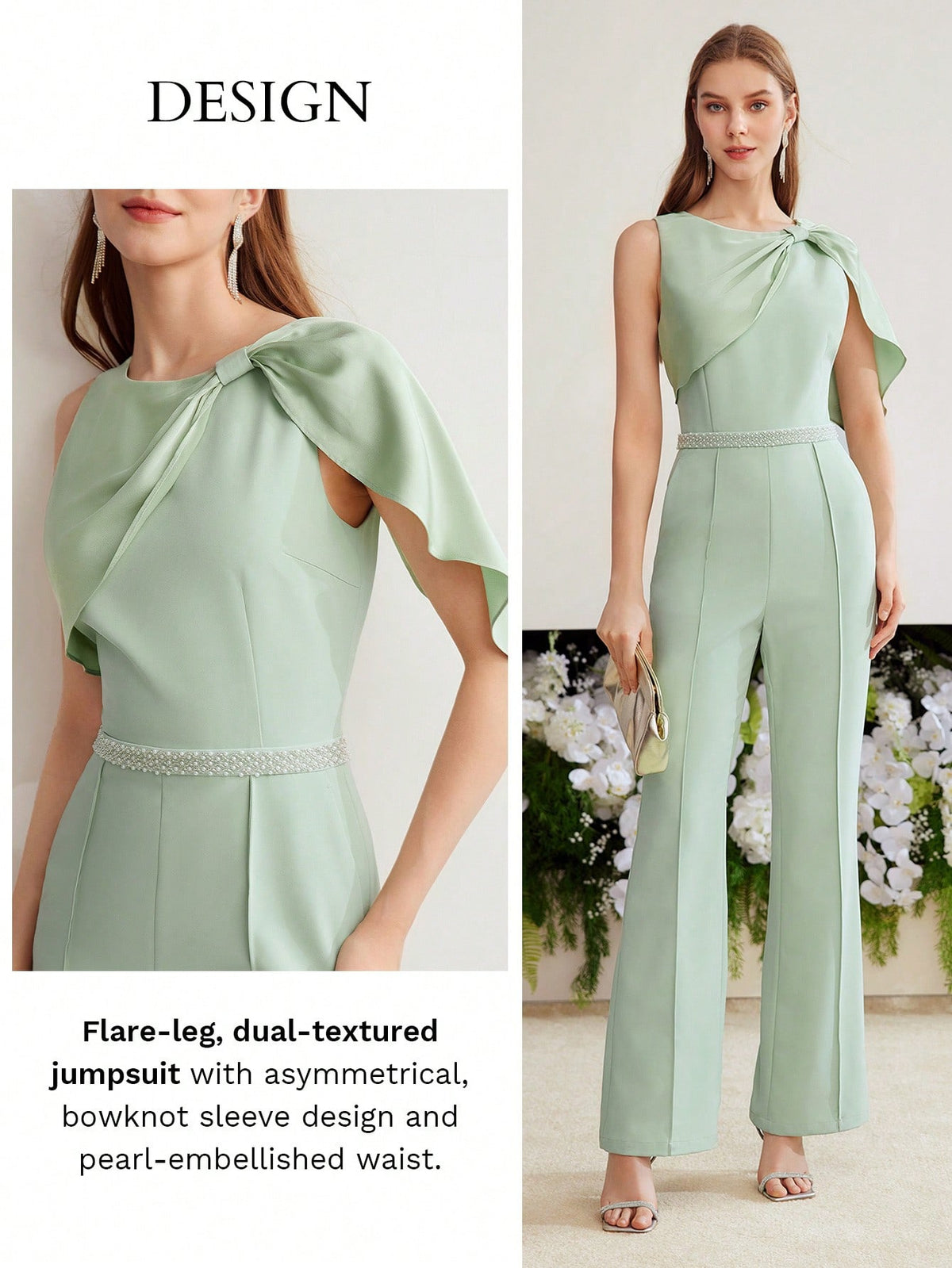 MOTF PREMIUM WOVEN WOMEN'S ASYMMETRICAL SHOULDER SEAM FRONT JUMPSUIT