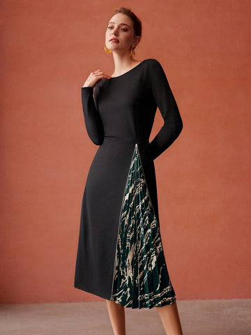 MOTF PREMIUM ZIPPER PLEATED MIDI SKIRT WITHOUT BELT