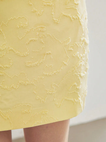 MOTF STUDIO SOLID FUZZY TEXTURED SKIRT