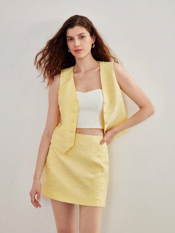 MOTF STUDIO SOLID FUZZY TEXTURED SKIRT