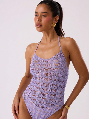 MUSERA Crochet Beach Bodysuit