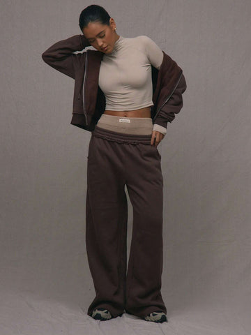 MUSERA Fall 2 In 1 Waist Baggy Sweatpants