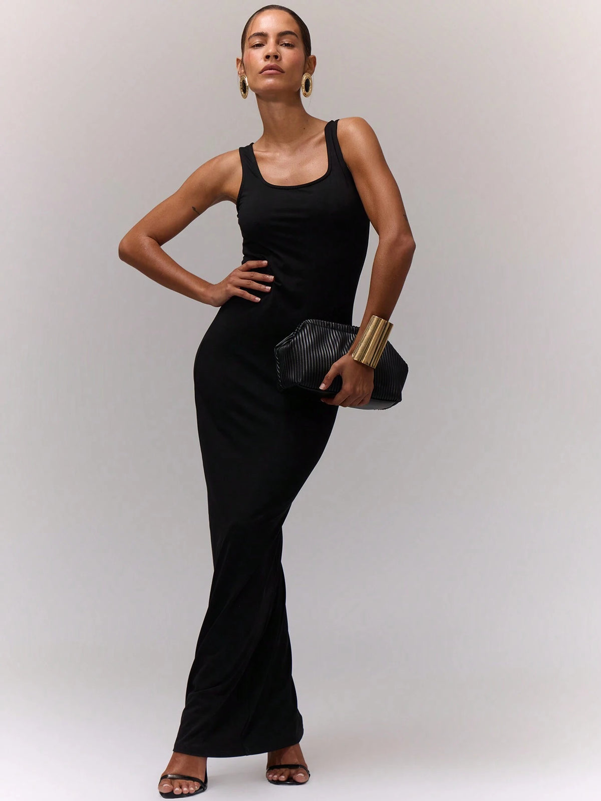 MUSERA Scoop Neck Sleeveless Maxi Dress
