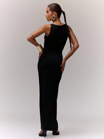 MUSERA Scoop Neck Sleeveless Maxi Dress