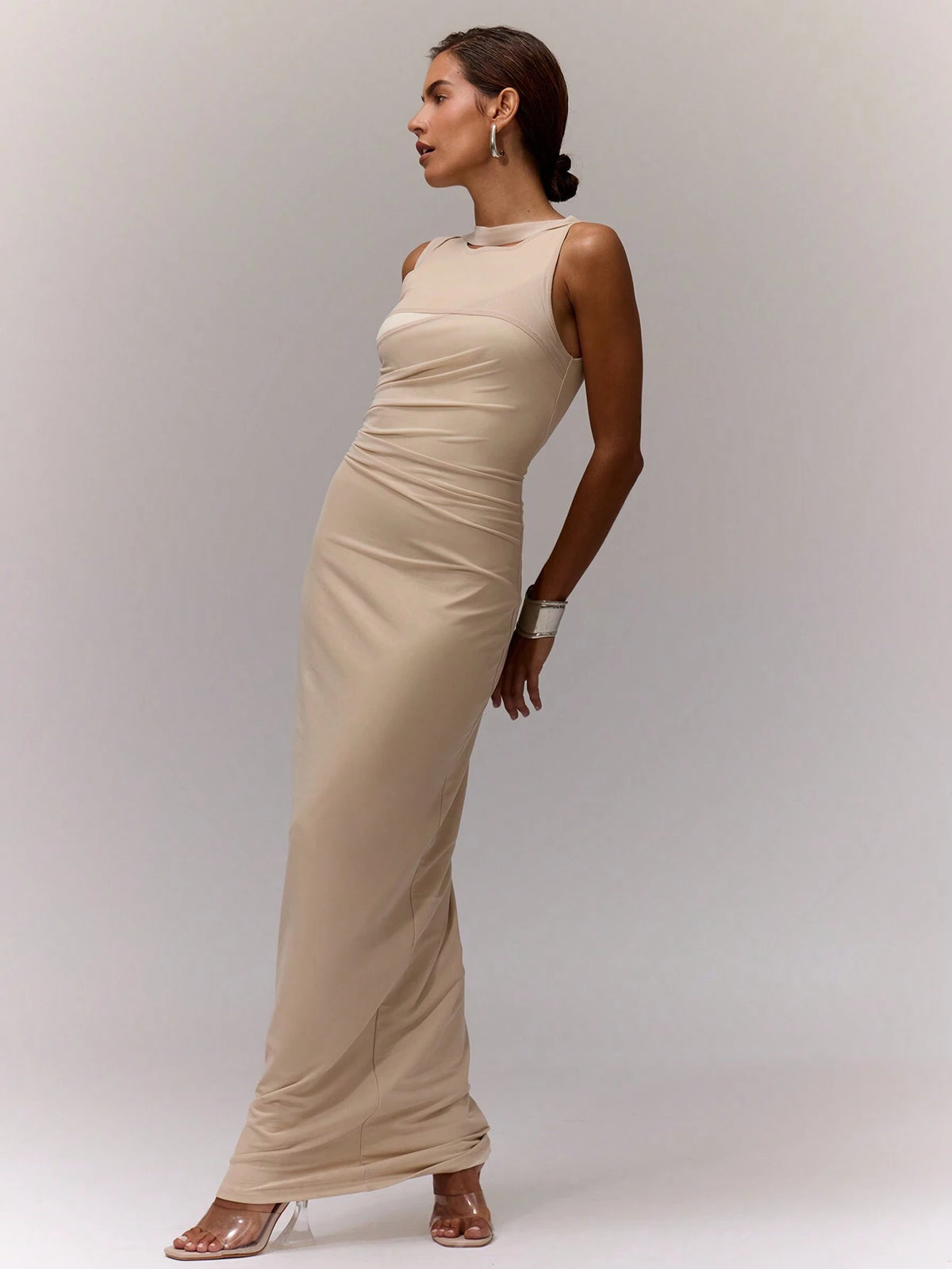 MUSERA Slinky Mesh Maxi Dress