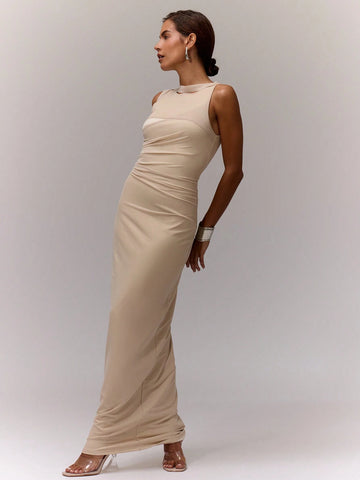 MUSERA Slinky Mesh Maxi Dress