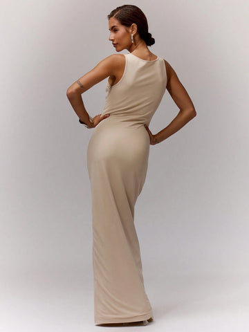 MUSERA Slinky Mesh Maxi Dress