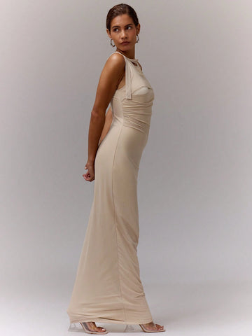 MUSERA Slinky Mesh Maxi Dress