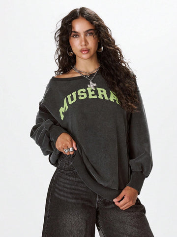 Slogan Crewneck Jumper