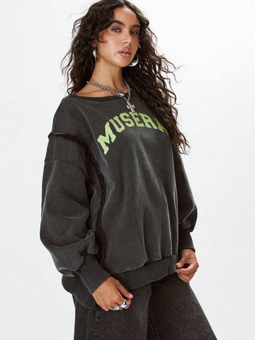 Slogan Crewneck Jumper