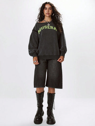 Slogan Crewneck Jumper
