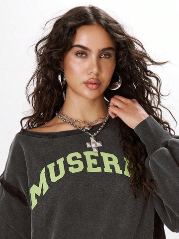 Slogan Crewneck Jumper