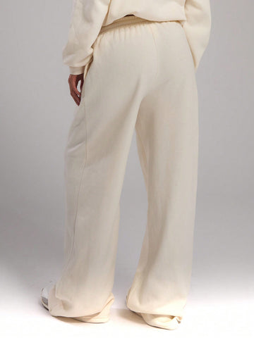 MUSERA Solid Colored Drawstring Waist Wide Leg Pants