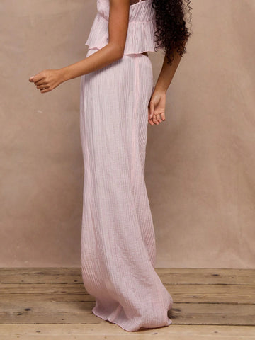 MUSERA Textured Cheesecloth Maxi Skirt