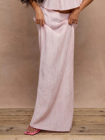 MUSERA Textured Cheesecloth Maxi Skirt