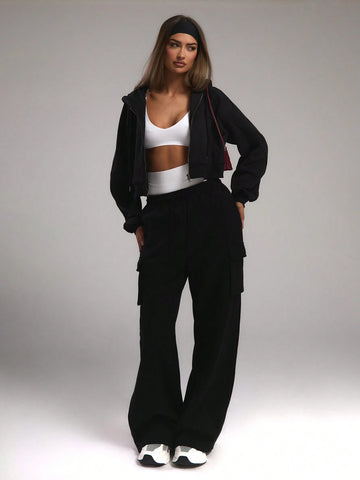 MUSERA Wide Leg Cargo Joggers