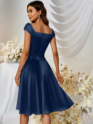 MUXXN A-line Retro Elegant Cocktail Party Swing Dress