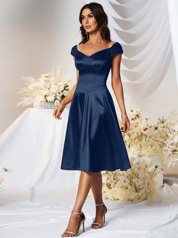 MUXXN A-line Retro Elegant Cocktail Party Swing Dress