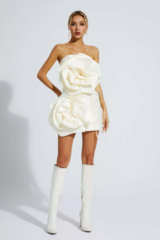 Madeleine White Strapless Mini Dress