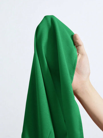 Maija Green Women's Elegant Party Mini Dress With Stand Collar, Gathered Shoulders & Cuffs, Cinched Waist, Asymmetric Hem, Long Sleeves For Autumn/Winter