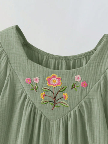 Maija Loose Casual Floral Print Dress For Young Girls