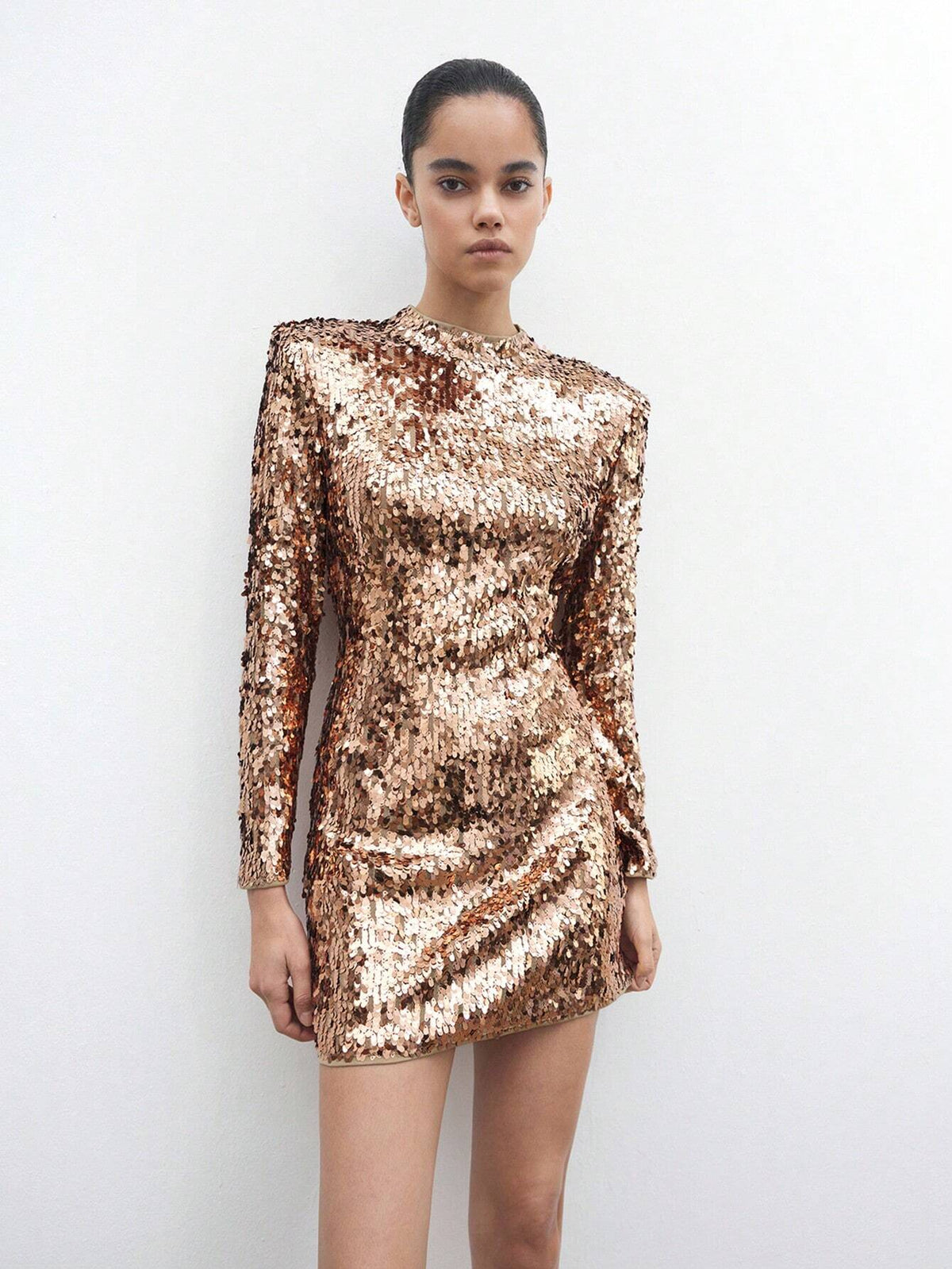 Maija New Black Coarse Tweed Short Dress, Autumn/Winter