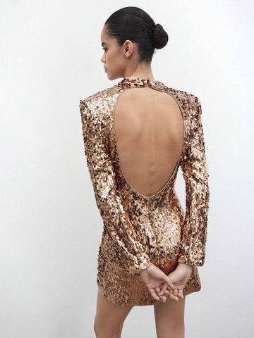 Maija New Black Coarse Tweed Short Dress, Autumn/Winter