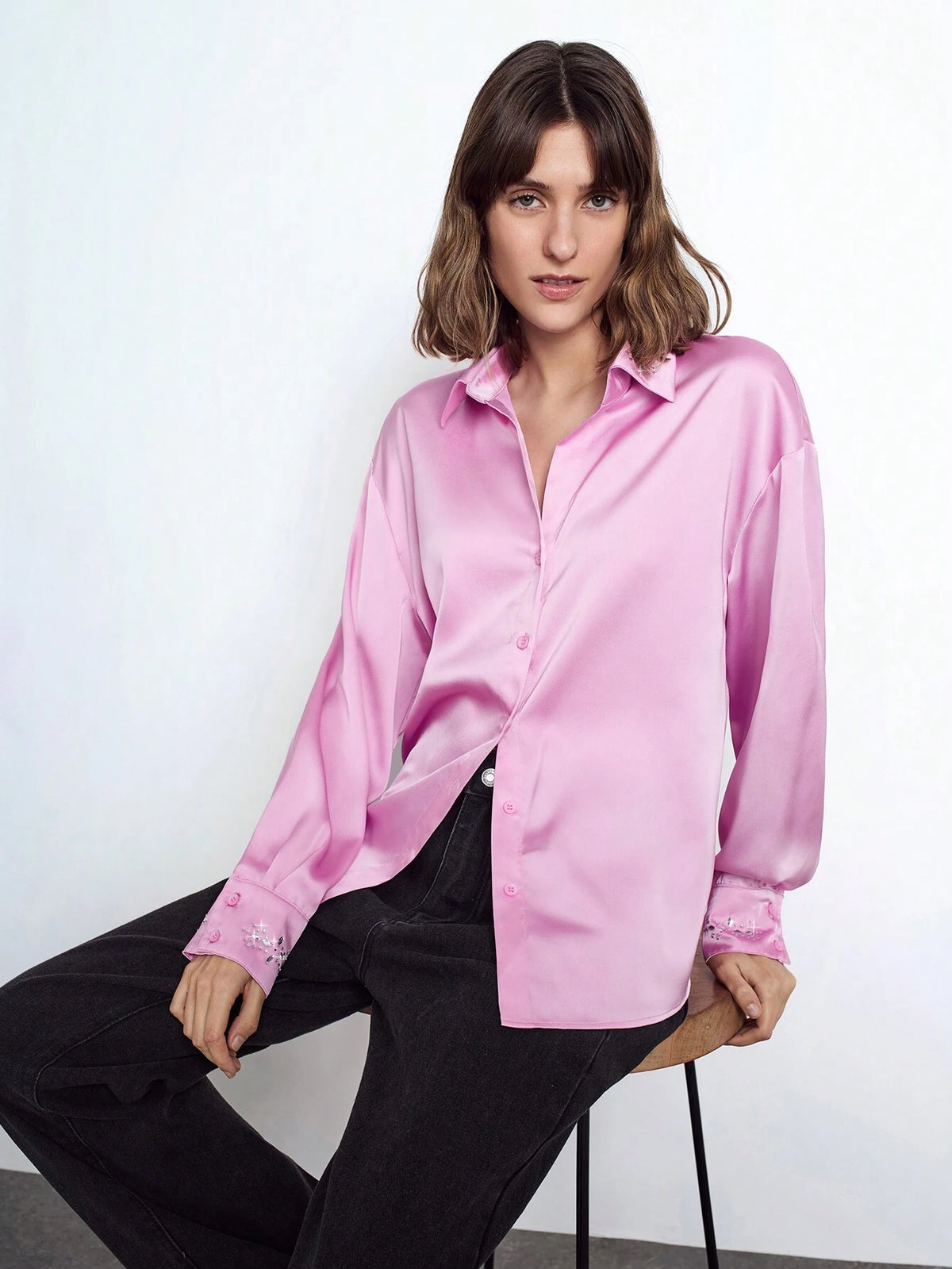 Maija Solid Drop Shoulder Shirt