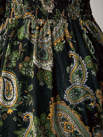 Maija V-Neck Long Sleeve Floral Print Minimalist Short Casual Dress For Women