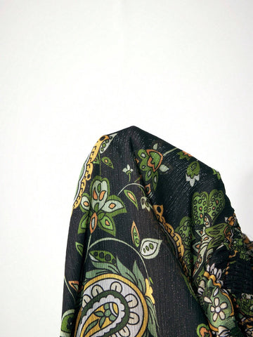 Maija V-Neck Long Sleeve Floral Print Minimalist Short Casual Dress For Women