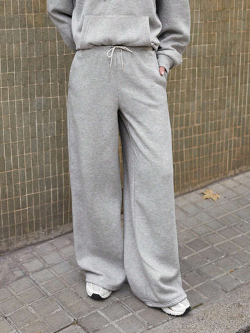 Maija Women's Casual Elastic Waist Relaxed Fit Long Sweatpants, Grey, Autumn/Winter