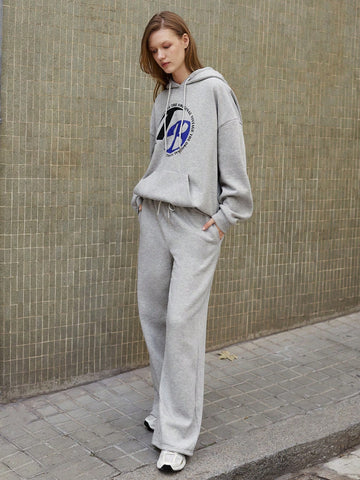 Maija Women's Casual Elastic Waist Relaxed Fit Long Sweatpants, Grey, Autumn/Winter