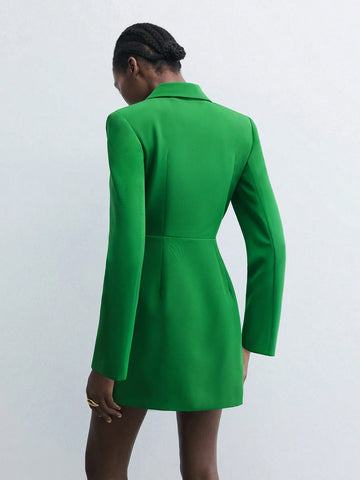 Maija Women's Elegant Solid Color Wrap Mini Dress, Autumn