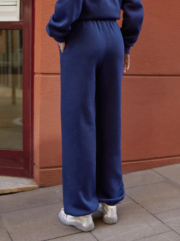 Maija Women's Letter Print Drawstring Waist Pockets Casual Sweatpants