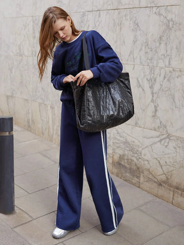 Maija Women's Tie-Waist Side Stripe Loose Casual Sweatpants