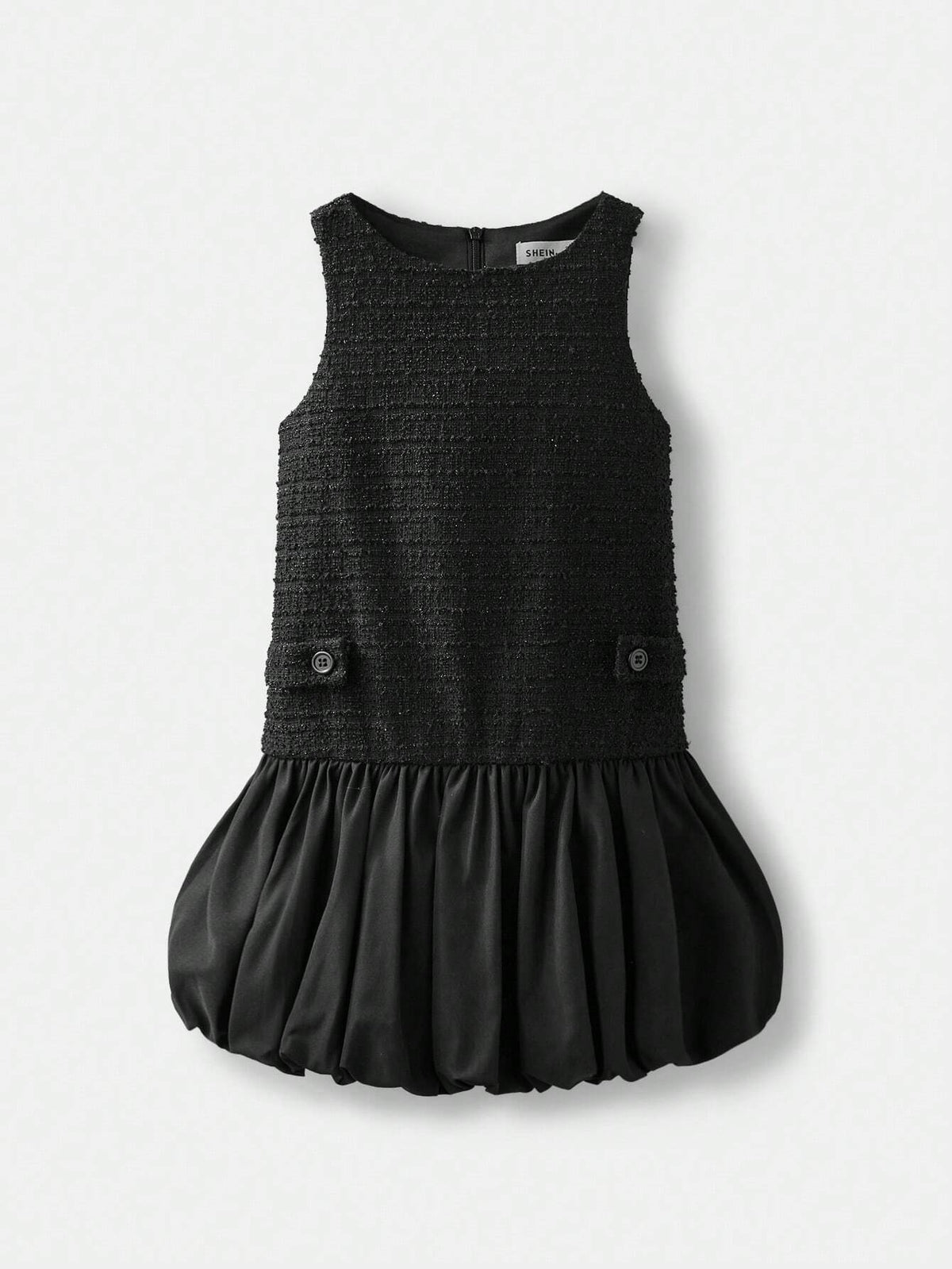 Young Girl Casual Patchwork Floral Bud Dress