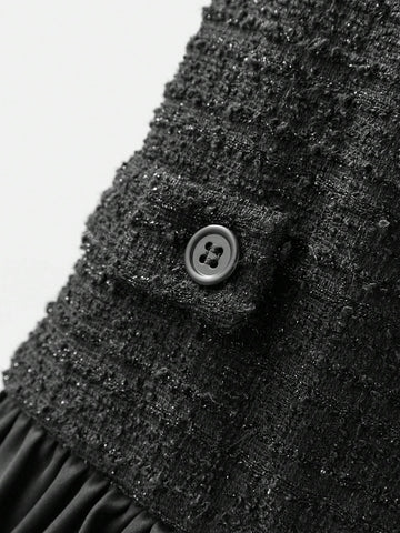 Young Girl Casual Patchwork Floral Bud Dress