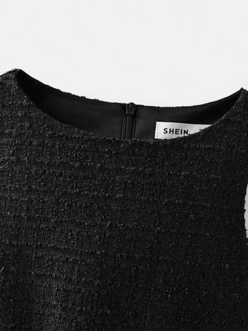 Young Girl Casual Patchwork Floral Bud Dress