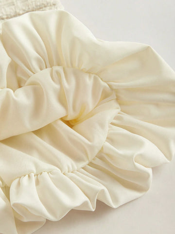 Maija Young Girl Leisure Patchwork Ruffle Hem Dress