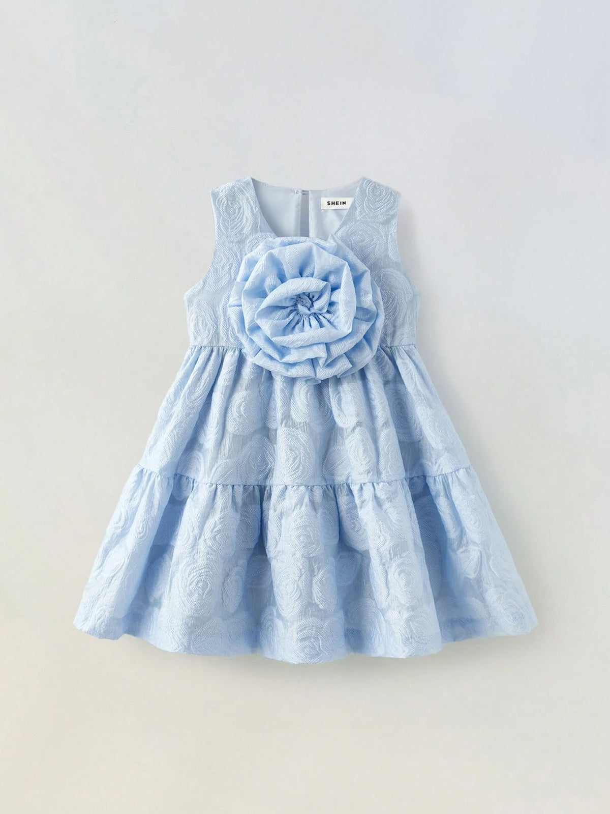 Young Girl Loose Casual 3D Floral Dress
