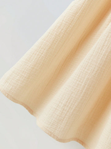 Young Girl Loose Casual Contrast Color Stripe Strap Patchwork Dress